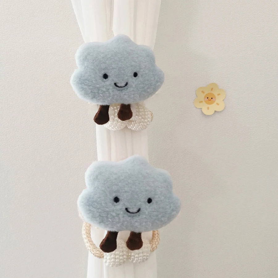 Curtain Tiebacks 2-Pack 3D Cloud Pearl Design For Children's Room Mosquito Net Ropes