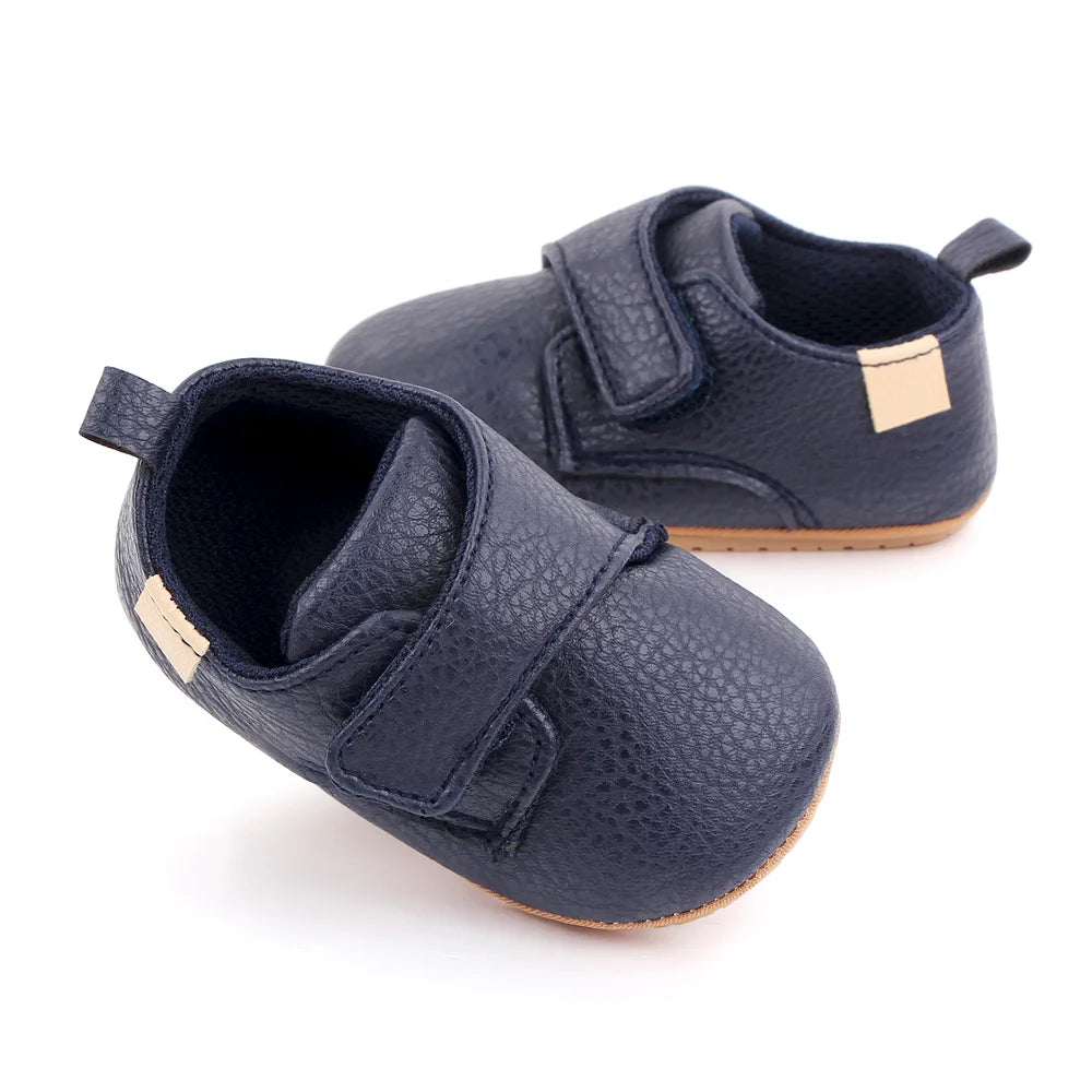 2025 Baby Casual Shoes Korean Style Non-slip Classical High Quality PU and TPR Soft and Warm Toddler Shoes for 0-18 Months D2587