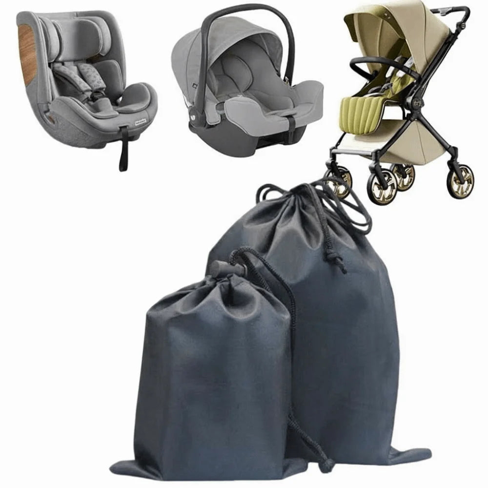 Water-Resistant Stroller Travel Bag Oxford Cloth Drawstring Closure Pram Storage Organizer Heavy-Duty Large Capacity