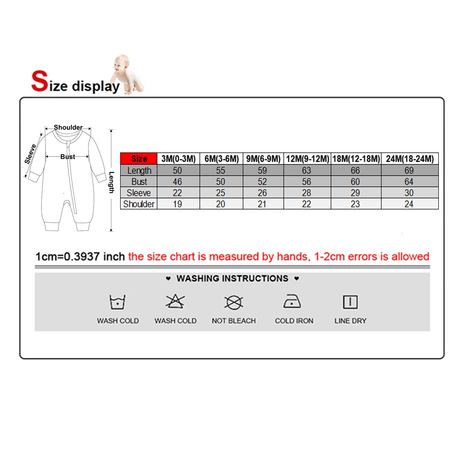 Kiddiezoom Four Seasons 1Pcs Unisex Long Sleeve Zipper Baby Boy Girl Romeprs Soft Comfort Infants Jumpsuit Rayon Newborn Clothes