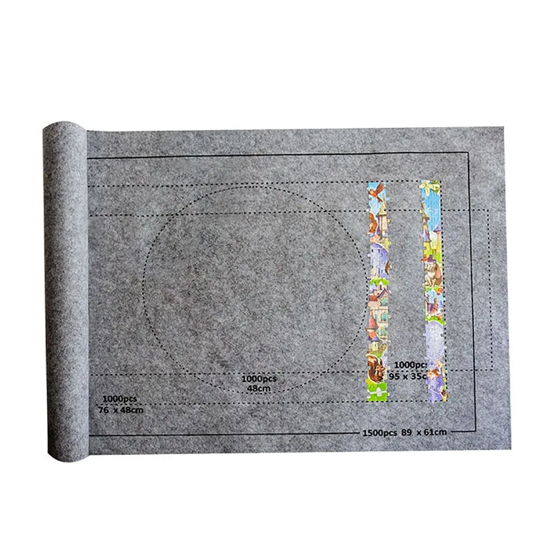 Puzzles Pad Jigsaw Roll Felt Mat For Puzzles 66x116cm Portable Up To 1500 Pieces