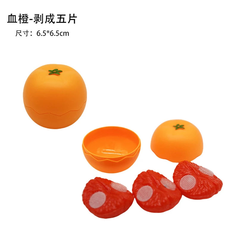 Montessori Chechele Educational Toy Gift Box Paste Simulation Durian Grapefruit Cherry