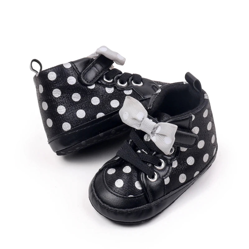 Baby Girl Spring and Autumn Butterfly Bowknot Soft Sole Comfortable Prewalker Shoes Indoor Outdoor Walking Shoes First Walkers