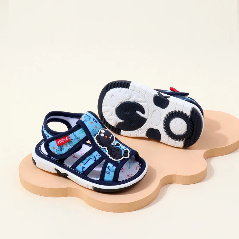 2025 Baby Sound Shoes Toddler Prewalking Summer Sandal High Quality Cute Animal for Boys and Girls Kid Squeaky Sneaker MY2402
