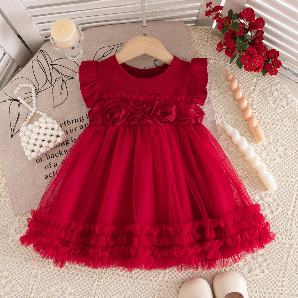 Summer Dress For Baby Girl Sweet Cute Fairy Tutu Baby Girl Birthday Party Princess Dress Children's Clothing 9 Months - 4 Years