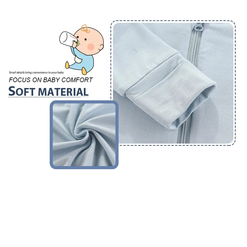 1-Piece Four Seasons Long Sleeve Zipper Baby Boy Girl Rompers Soft Comfort Unisex Infants Jumpsuit Rayon Newborn Clothes