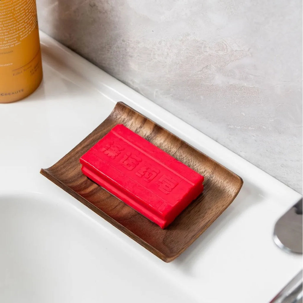 Bathroom Soap Box Walnut Wood Soap Box  Bathroom Soap Holder, Soap Storage Rack Bathroom Washroom Tools