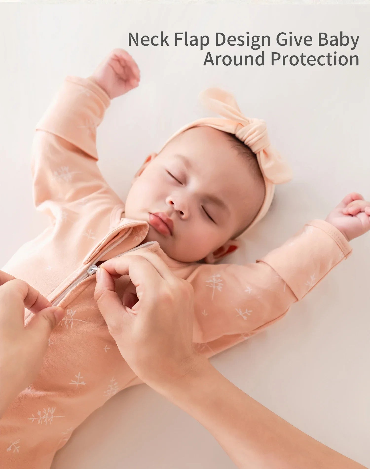 INSULAR Long Sleeves Baby Sleeping Bag,100%Cotton Thin Breathable Pajamas,Anti-Kicking Cocoon Envelope Sleep Sack for Newborn 2.