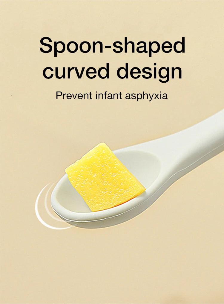 Soft Silicone Baby Feeding Spoon BPA Free Newborn Infant Weaning Spoon Heat Resistant Chewable Training  Daily Feeding Tableware