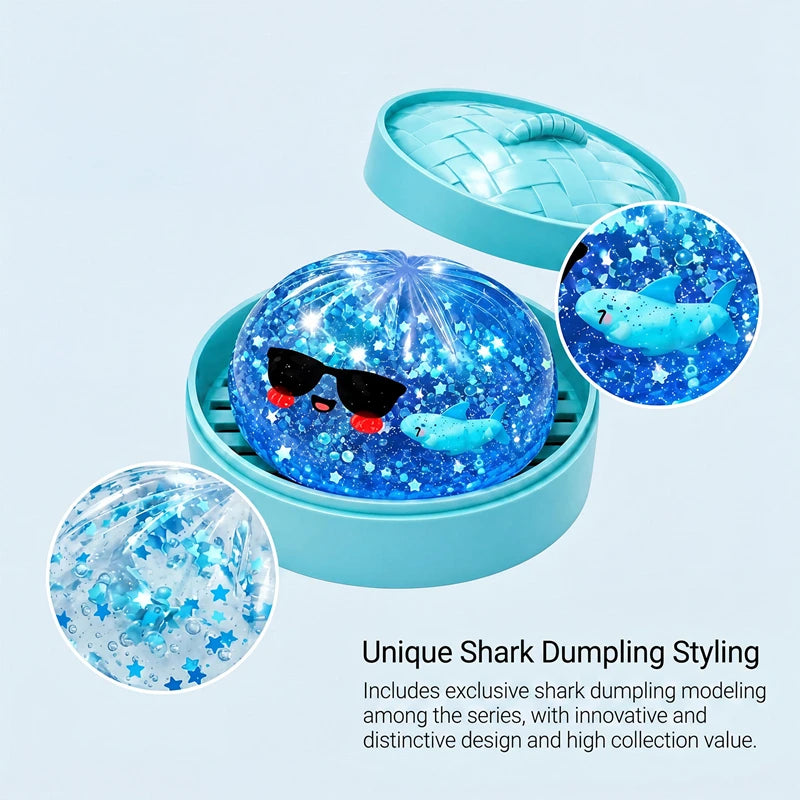 Ocean Halloween Ghost DumplingsToy Soft Slow Resilience Squishy Toy Fidget with Steamer Steamed Stuffed Bun Squishy Pinch Le