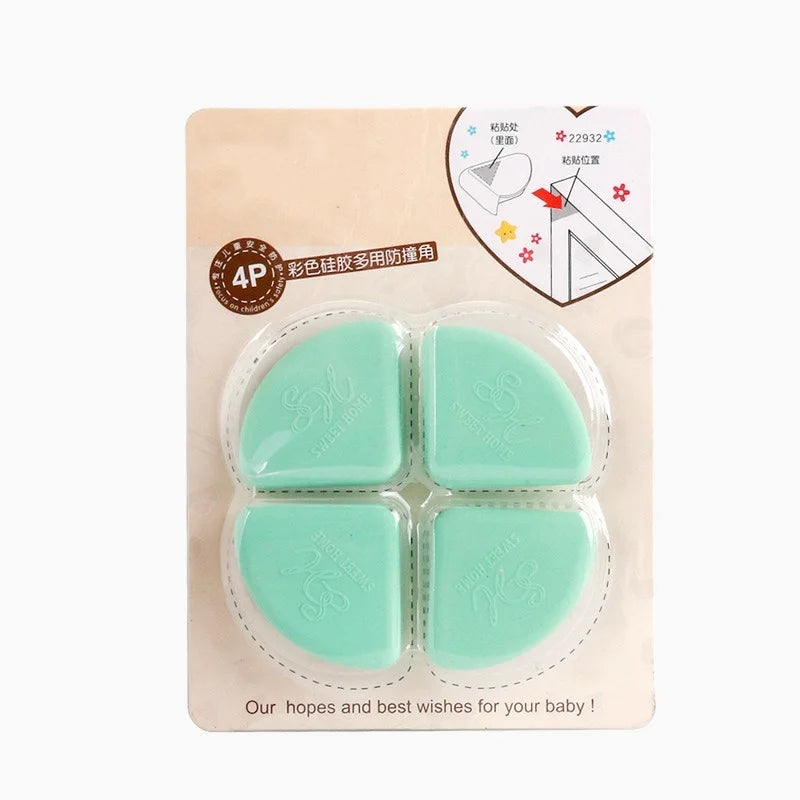 4pcs/set Safety Glass Table Corner Protector Guards for Baby Toddler Kids Head Furniture Edge Anti-collision Bumper Pad Cover