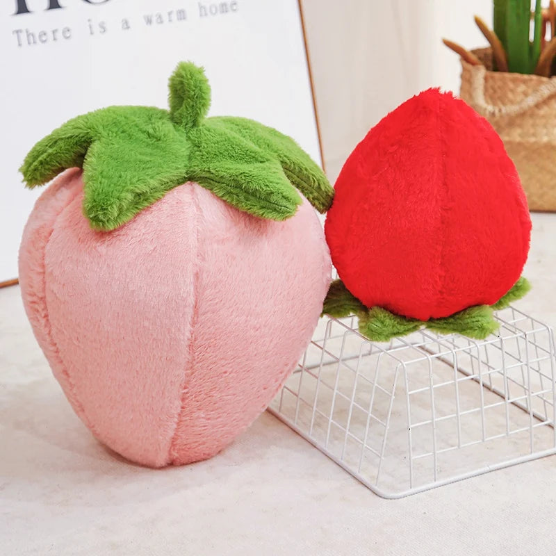 1pc 23/35cm Strawberry Pillow Plush Toy Handmade Doll Cartoon Anime Cute Cushion Home Decoration Children's Birthday Gift Toy