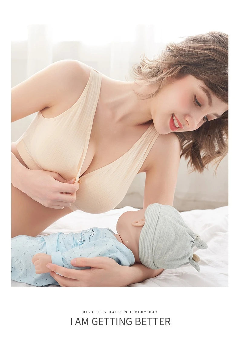 3 PCS Cotton Maternity Nursing Bras Pregnant Breastfeeding Pregnancy Women Underwear Breast Feeding Bra Soutien Allaitement