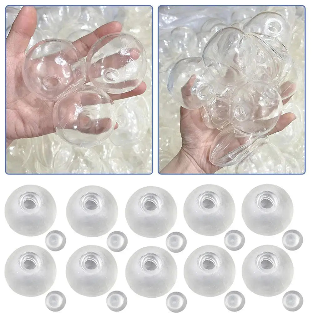 DIY Empty Ball Shell for Handmade Squishy Toy Clear Soft Rubber Skin for Maltose Squeeze Ball Creative Stress Relief Toy