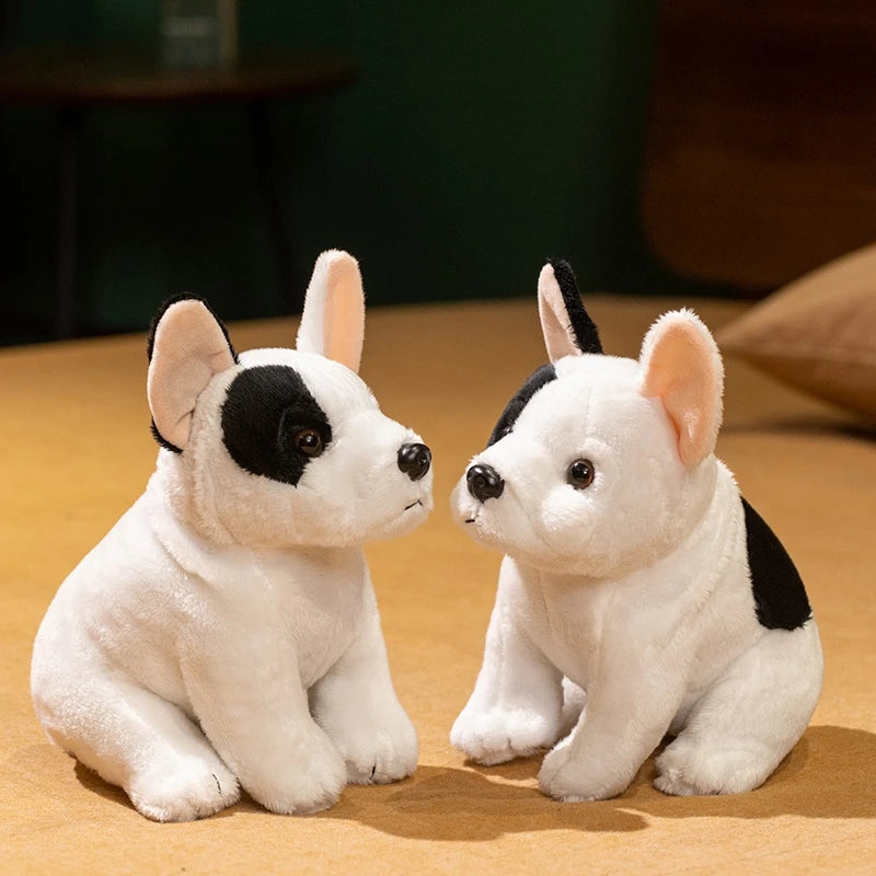 Lifelike English Bulldog Plush Toy Realistic British Bulldog Stuffed Animal Soft Sheep Dog Terrier Simulation Doll for Kids