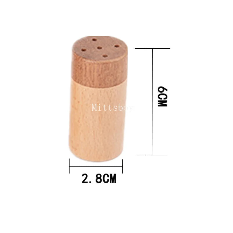 Montessori Wooden Kitchen Playset Condiment Bottles Educational Toy For Children Model 1Pcs