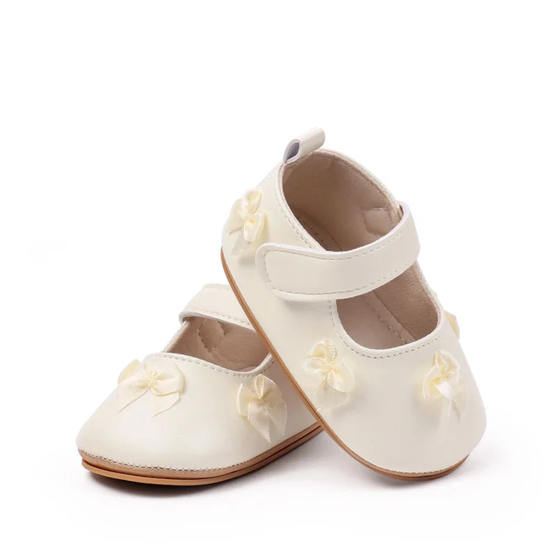 New Spring And Autumn Baby Girls First Walking Indoor Outdoor Toddler Shoes For 0-18M Baby Princess Shoes Soft TPR Sole
