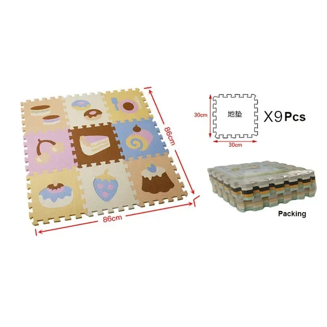 Cartoon Animal Pattern Play Mat Eva Foam Floor Puzzle For Babies And Toddlers 30x30x1cm