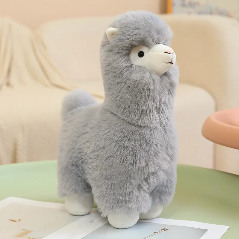 25/35cm Velvet Alpaca Plush Toy Soft And Comfortable Alpaca Doll Hug Pillow Standing Posture Sheep Soft Stuffed Animal Doll