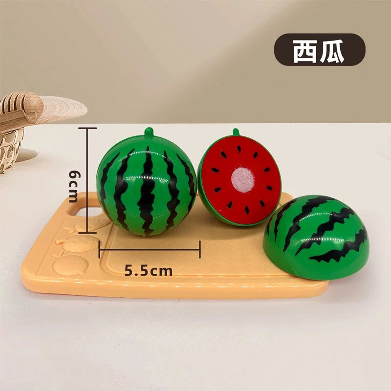 Chechele Montessori Simulation Educational Toy Set For Pretend Play Food Vegetables Fruits Bread Model Che-122