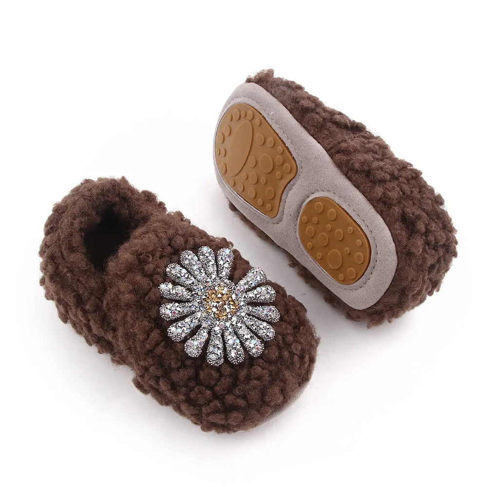Baby Winter and Autumn Style Multiple Choices High Quality Soft Cotton Warm and Plush Toddler Shoes Anti-slip Sole Prewalking