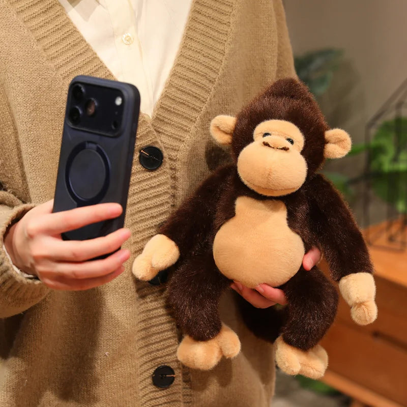 Hot Cartoon Gorilla Plush Toy Chimpanzees Monkey Soft Stuffed Doll Backpack Car Bag Room Decor Kid Gift