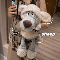 Camouflaged Wolf Plush Toy Sleepy Sheep Doll Forest Family Muppets Soft Sleep Pillow Wolf in Sheep's Clothing Birthday Gift