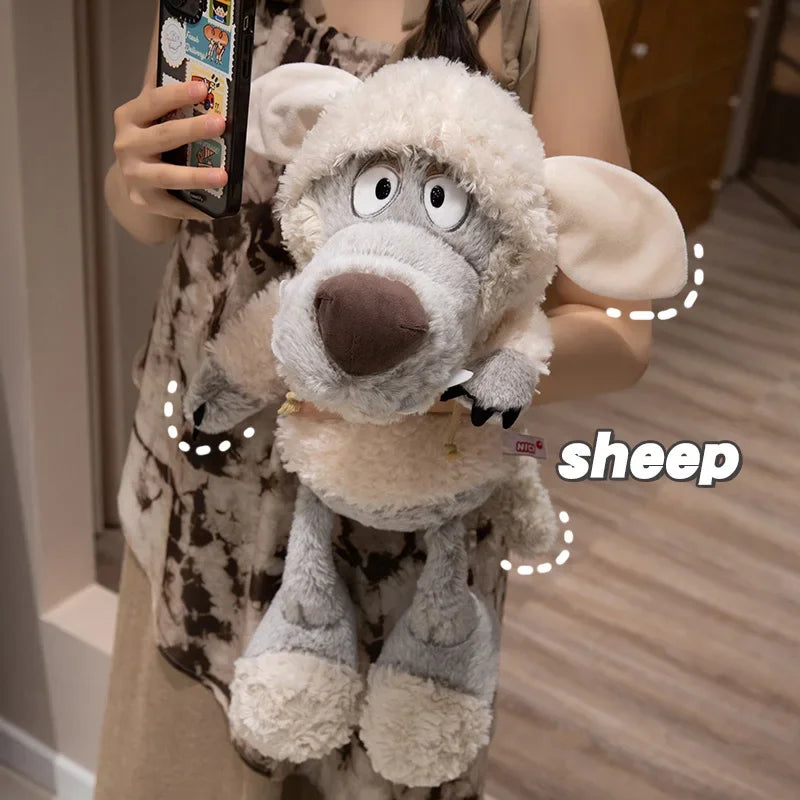 Camouflaged Wolf Plush Toy Sleepy Sheep Doll Forest Family Muppets Soft Sleep Pillow Wolf in Sheep's Clothing Birthday Gift