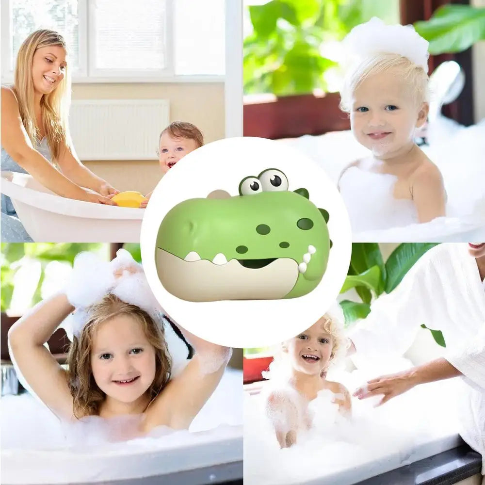 Baby Bath Bubble Machine Dinosaur Kids Bath Toy Bathtub Soap Automatic Bubble Maker Baby Bathroom Toy Children Boy Girl Gifts