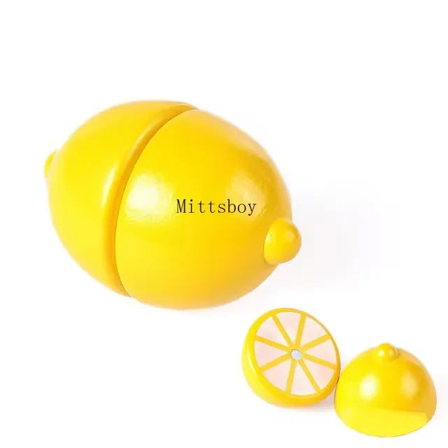 Sesele Magnetic Montessori Fruit Toy Set Model SFL01 Wooden Educational Toy With Lemon Grape Apple Durian