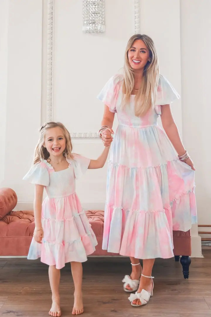Bohemian Mother Daughter Dress Vestido Beach Children Dress Family Matching Outfits Women Clothing Casual Girls Dresses Summer