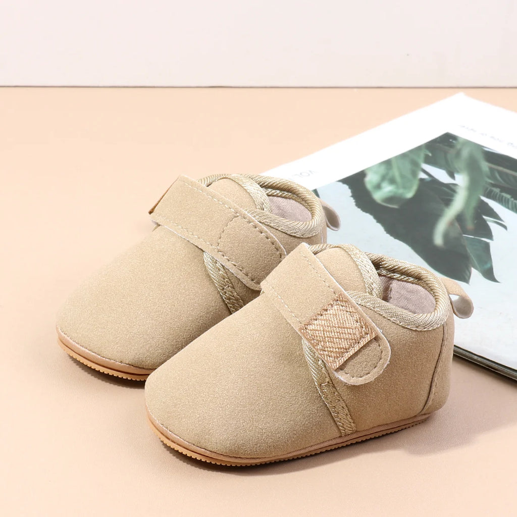 Autumn Solid Color Baby Shoes With Soft Rubber Sole Suitable For Both Boys And Girls Baby-Sized Toddler Walking Shoes