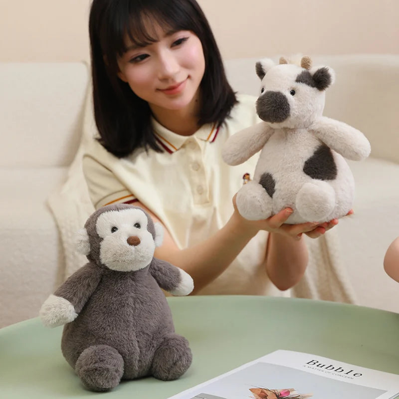 23cm Tuanzi Animal Series Plush Doll Rabbit Monkey Puppy Koala Cow Dinosaur Penguin Pig Toy Soft Stuffed Child Birthday Gift