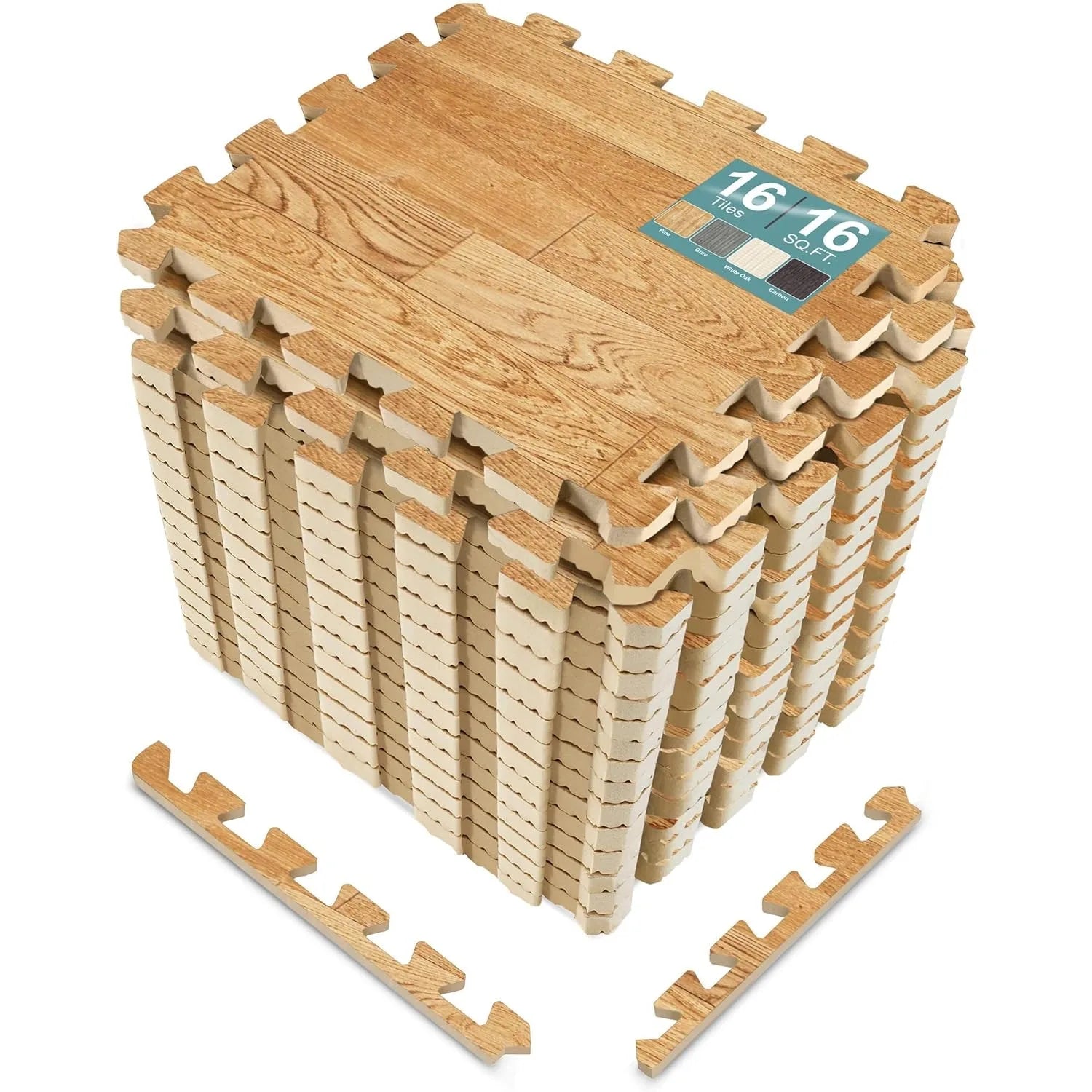 Wood Grain Non-slip Floor Mat Interlocking Foam Waterproof DIY Puzzle Mat Suitable for Living Room and Bedroom Home Decoration
