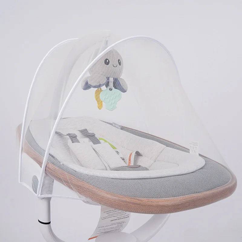 Electric Baby Swing - 360° Rotating Cradle with App Control