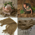 Newborn Retro Photography Props Infant Woven Rattan Bed Baby Crib Photo Studio Handmade Posing Props Kawaii Shooting Furnitures