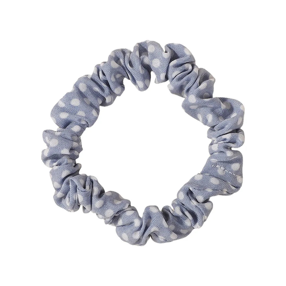 Ramdom Color 20pcs Women Dot Silk Hair Scrunchies for Girls Hair Rope Ponytail Holder Headwear Hair Accessories Wholesale