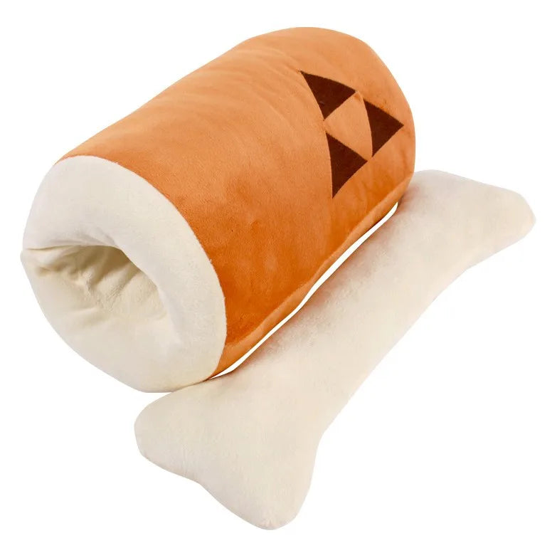 Hot Monster Hunter Huge Grilled Meat Pillow Plush Barbecu with Big Bone Stuffed Toy Children's Christmas Home Decoration Gift