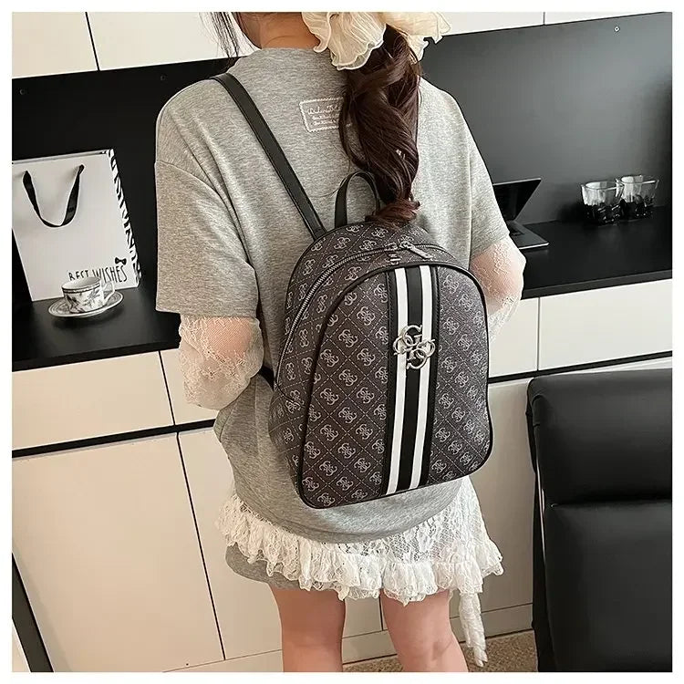 Elegant Leather Vintage Diaper Bag: Luxury Crossbody Handbag For Women With Designer Letter Logo And Large Tote Capacity