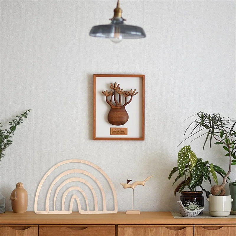 Nordic Style Wooden Rainbow Wall Art Hanging Decoration