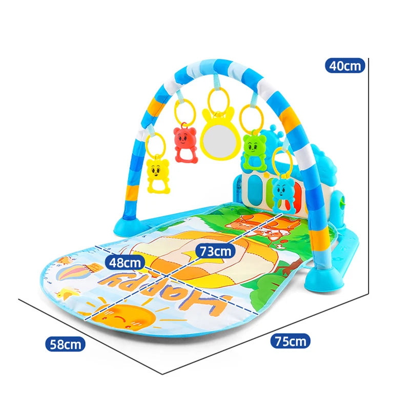 Baby Activity Gym Rack Infant Musical Piano Keyboard Crawling Blanket Pedal Play Mat Early Education 0-36 Months Toy Gifts