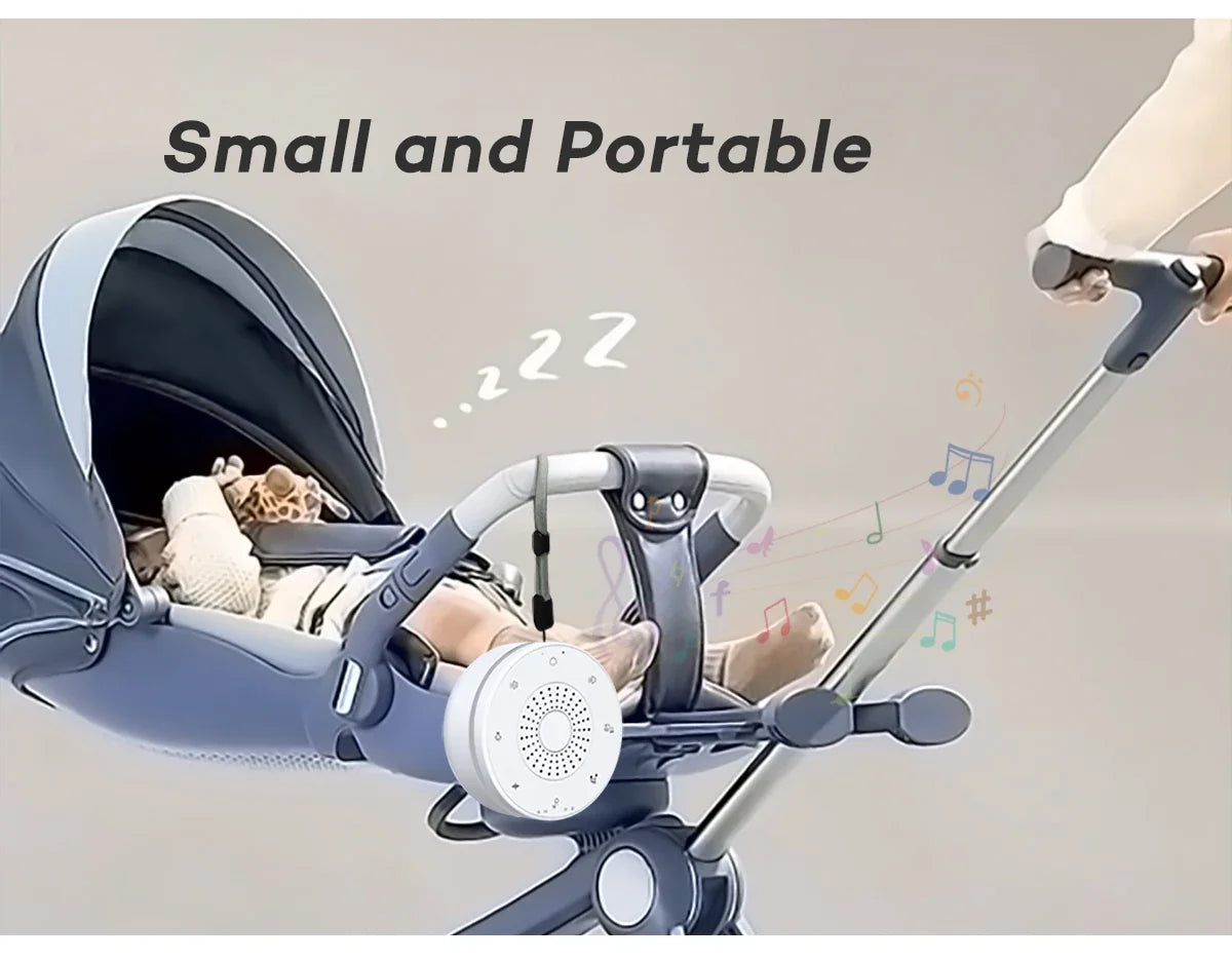 9 Baby Lullabies 15/30/60 min Timer White Noise Machine Mini Baby Sleep Machine Built-in Night Light for Baby Kids Adults