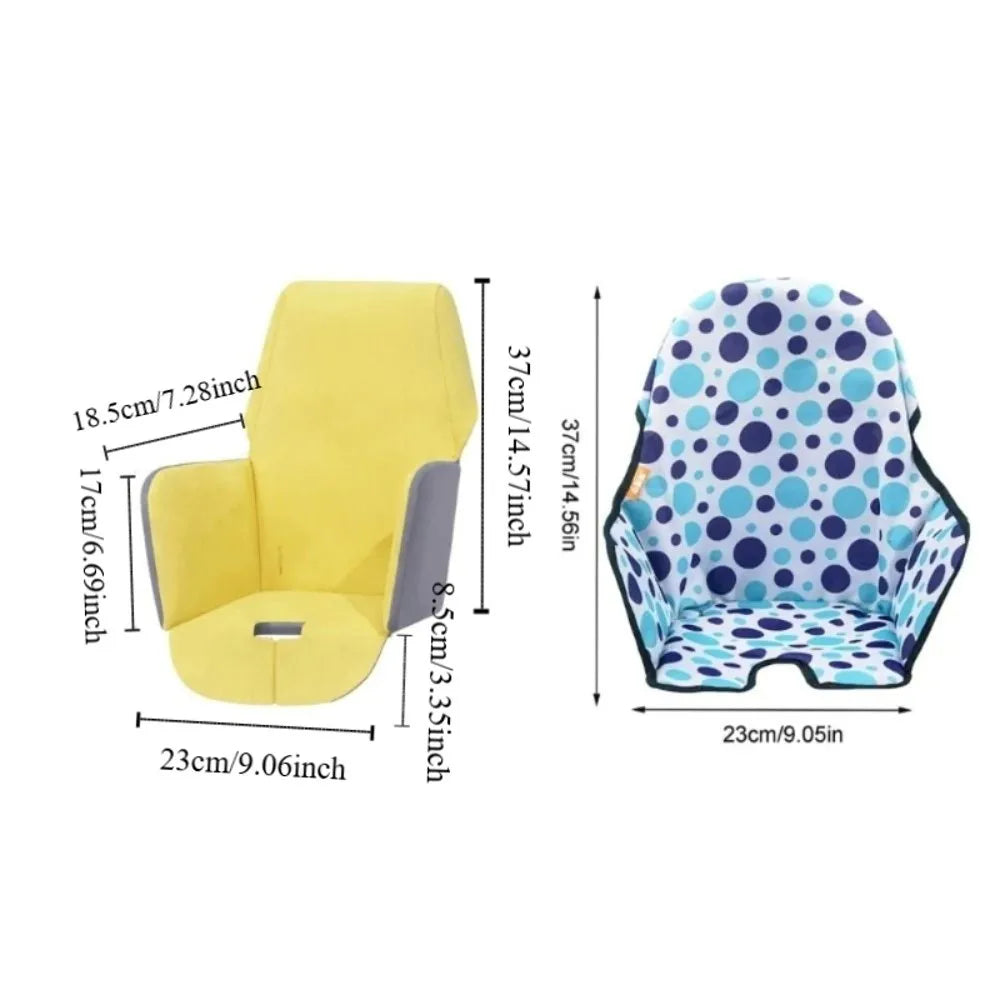 Soft Baby Dining Chair Seat Cover Comfortable Polka Dots Breathable Pad Liner Breathable Yellow High Chair Accessories Summer
