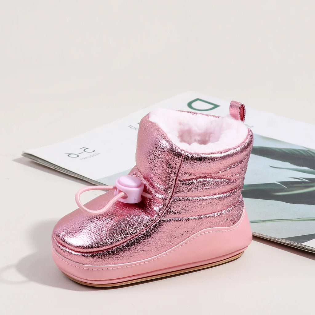 Toddler Shoes For 0-18M 2025 New Style Winter Padded and Thick Women's Shoes Warm Snow Boots Made Of Cotton Snow Boots