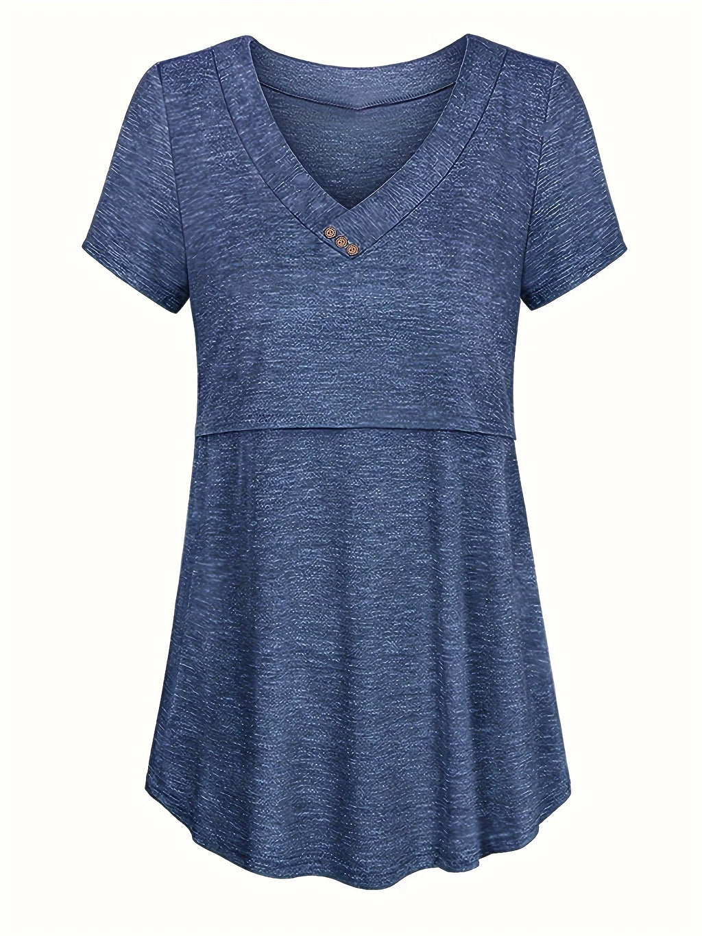 Casual Womens Maternity T-Shirt Top Summer Soild Color Short Sleeve  Tee Shirt Crew Neck Basic Nursing Tops Comfort Tee