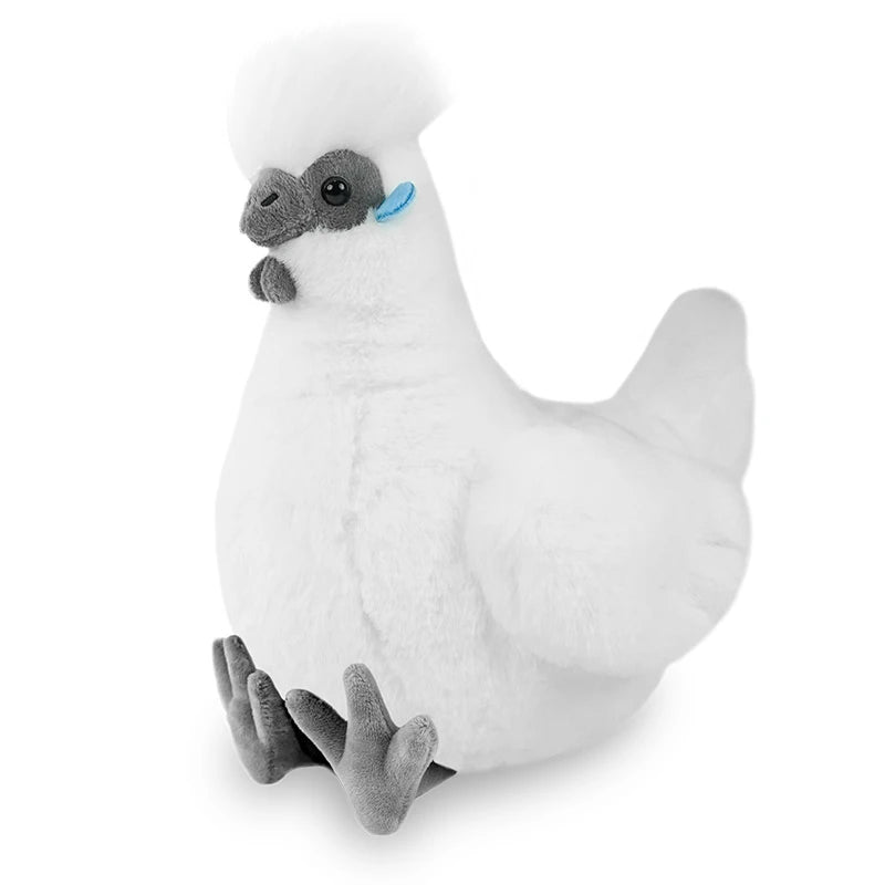 2026 New Simulation Chubby Rooster Hen Black-bone Chicken Fluffy Simulation Animal Poultry Stuffed Soft Lifelike Huggable Pillow