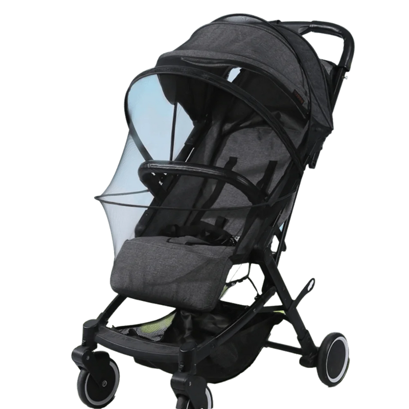 New Ventilate Stroller Mosquito Net Zipper Folding Pushchair Mosquito Net Cartoon Embroidery Mesh Baby Mosquito Cover Outside