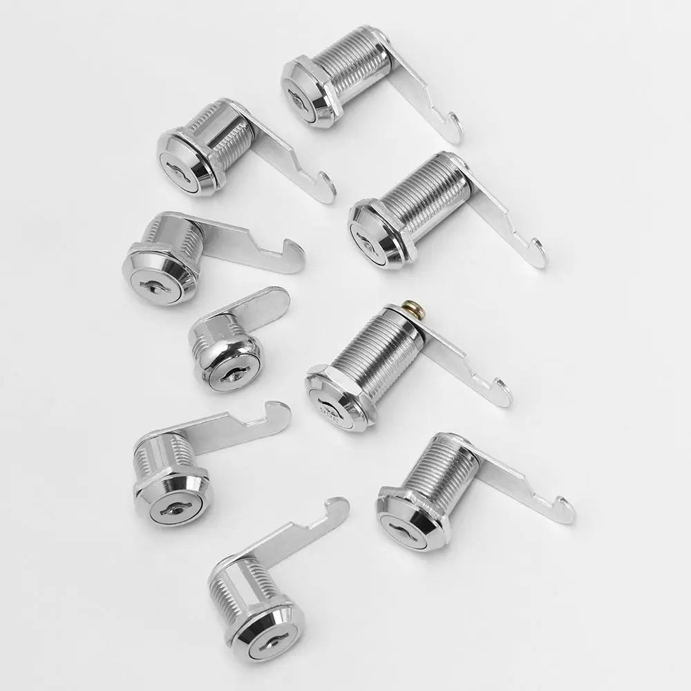 Zinc Alloy Cabinet Cam Lock with 2 Keys - 10-30mm Sizes