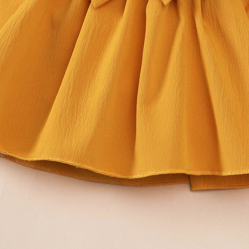 0-18 Months Baby girl Dress Ruffled Long sleeved Dress and Headband 2Pcs/Set for Cute Baby girl Spring and Autumn Fashion Dress