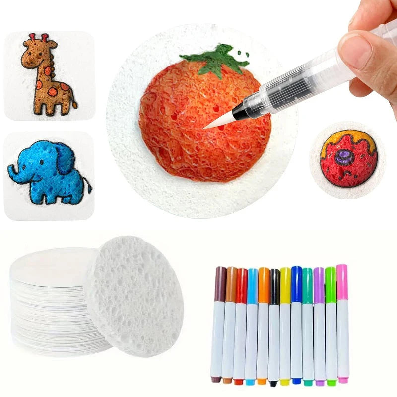 3D Magic Puffy Foam Texture Painting Paper for Kids DIY Drawing Art Educational Craft Sponge Canvas Board Handicraft Toy